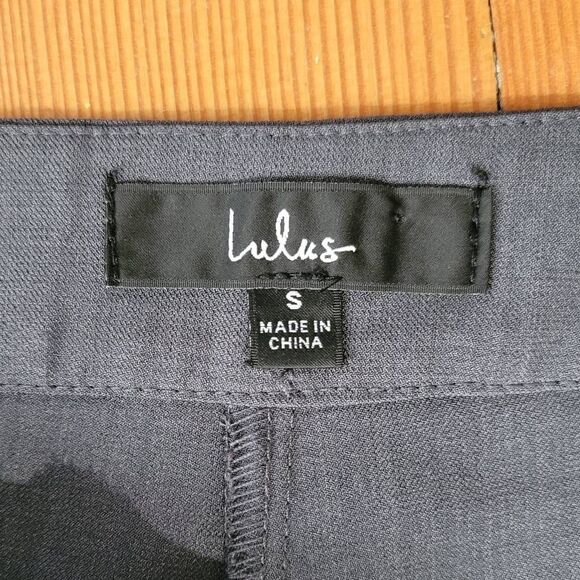 Lulus grey straight leg trousers lightweight office minimalist neutral business - Picture 5 of 13